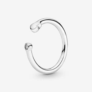 Apilable Pandora Polished Open Plateados | KVQGCW130