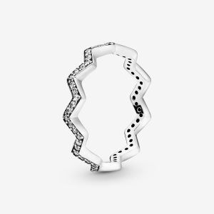 Apilable Pandora Shimmering Zigzag Plateados | NMTSUE235