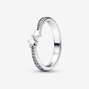 Apilable Pandora Shooting Stars Sparkling Plateados | ZSFUJL685
