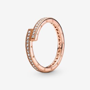 Apilable Pandora Sparkling Overlapping Rosas Dorados | WHFIJS524