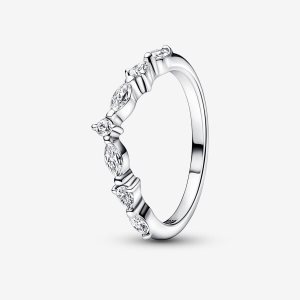 Apilable Pandora Timeless Wish Sparkling Alternating Plateados | XJGKCM924