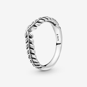 Apilable Pandora Wheat Grains Wishbone Plateados | ZTWFNB831