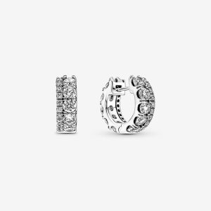 Aro Pandora Double Pave Plateados | LTVXYD641