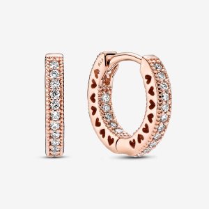 Aro Pandora Pave Rosas Dorados | CFEJTX410