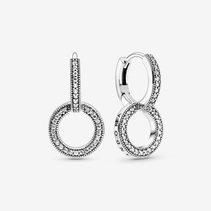 Aro Pandora Sparkling Double Plateados | CZQARU641