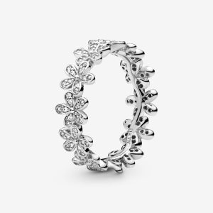 Banda Pandora Dazzling Daisy Meadow with Clear CZ Plateados | DYOWNR471