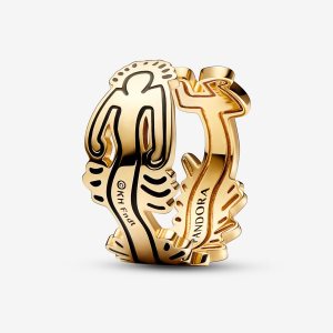 Banda Pandora Keith Haring x Wavy Figure Open Dorados | ERFSHV327