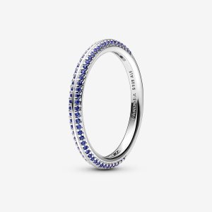 Banda Pandora ME Blue Pave Plateados | KVERAZ240