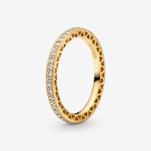 Banda Pandora Sparkle & Hearts Dorados | SFWYCD407