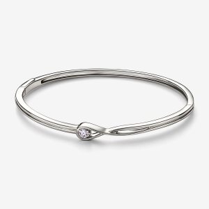 Brazaletes Pandora Brilliance 0.25 ct tw Blancos Dorados | NWZGPQ197