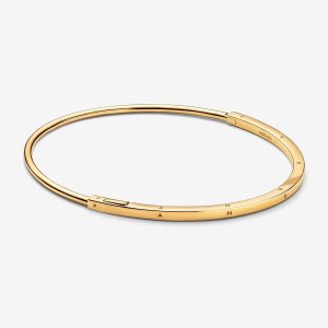 Brazaletes Pandora Signature I-D Dorados | KCQFJS487