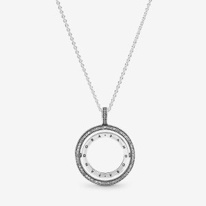 Cadena Pandora Logo Circle Plateados | OHLGNX673
