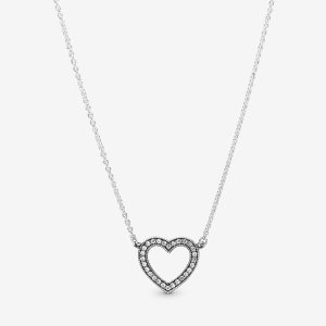 Cadena Pandora Loving Hearts of with Clear CZ Plateados | FBDNHX490