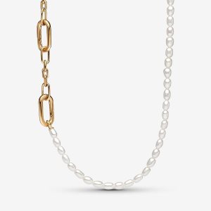 Cadena Pandora ME Slim Treated Freshwater Cultured Pearl Dorados | EUOBTC053