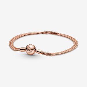 Cadena Pandora Moments Multi Snake Rosas Dorados | FUIXGD175