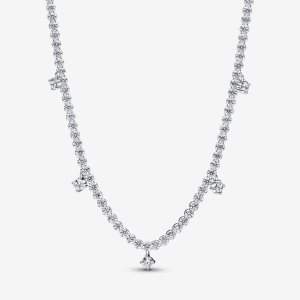 Cadena Pandora Sparkling Collier Plateados | TOMGZQ857