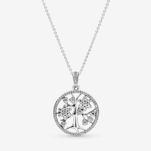 Cadena Pandora Sparkling Family Tree Plateados | RMTPXL574