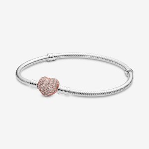 Cadena Pandora with Pave Clasp Two-tone | PNICSY879