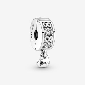 Clips Pandora Family Always Pave Clip Plateados | HTECON906