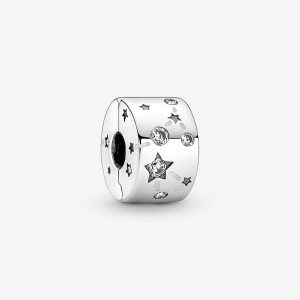Clips Pandora Stars & Galaxy Clip Plateados | CRHEUN390