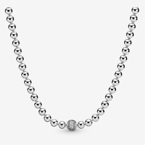 Colgantes Pandora Beads & Pave Plateados | FVXLDA617