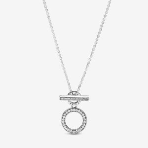 Colgantes Pandora Double T-Bar Plateados | VQYWIJ629