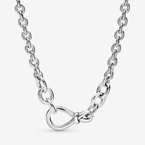 Colgantes Pandora Fornido Infinity Knot Plateados | BAEQJZ653