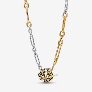 Colgantes Pandora Keith Haring x Twisted Figure T Bar Two-tone | SEAGVT086