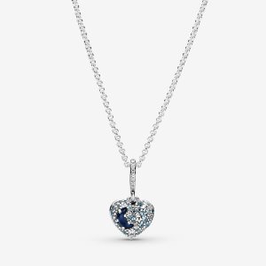 Colgantes Pandora Sparkling Blue Moon & Stars Plateados | WFCUSO126