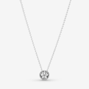 Colgantes Pandora Sparkling Snowflake Collier Plateados | ZVBPSD463