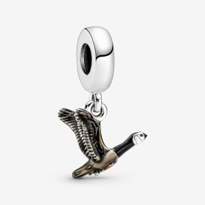 Colgar Pandora Canadian Goose & Maple Leaf Plateados | EANRDH560