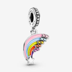 Colgar Pandora Colourful Rainbow Plateados | WXJRQF079