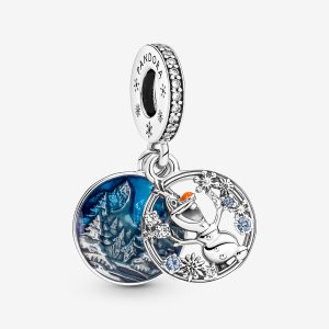 Colgar Pandora Disney Frozen Snow Olaf Double Plateados | NAOZIV201