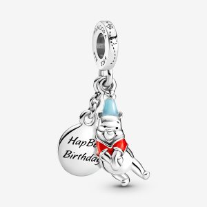 Colgar Pandora Disney Winnie the Pooh Birthday Plateados | IPKJVU653