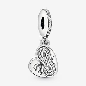 Colgar Pandora Forever Friends with Clear CZ Plateados | XTRAUK865