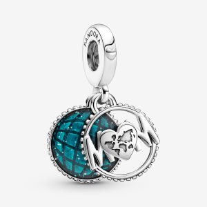 Colgar Pandora Glitter Globe Mom Plateados | XRENWS691