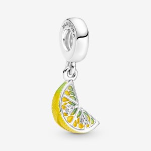 Colgar Pandora Lemon Slice Sparkling Fruit Plateados | XSBUAQ804