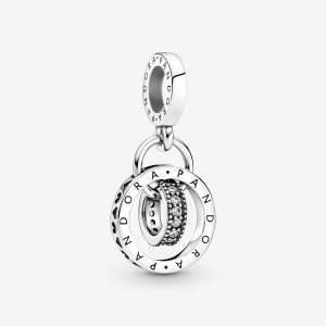 Colgar Pandora Logo Circles Plateados | KTQAIY071