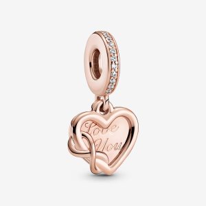 Colgar Pandora Love You Infinity Rosas Dorados | EWHPVD836