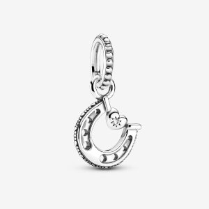 Colgar Pandora Luck Horseshoe Plateados | WGUXDN897