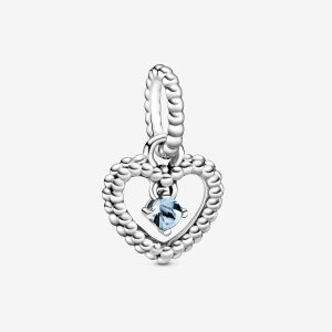Colgar Pandora March Aqua Blue Beaded Plateados | AKVESI108