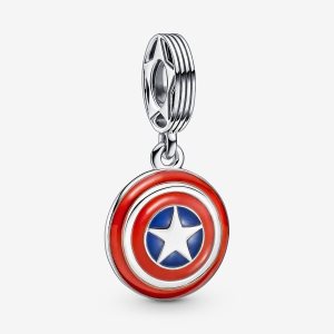 Colgar Pandora Marvel The Avengers Captain America Shield Plateados | BPJLXM784