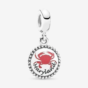 Colgar Pandora Maryland Crab Charm Mixed Enamel Plateados | JOBGZM053
