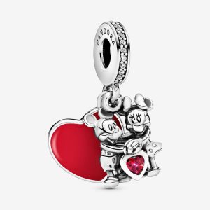 Colgar Pandora Minnie & Mickey With Love Plateados | MIKRYX139