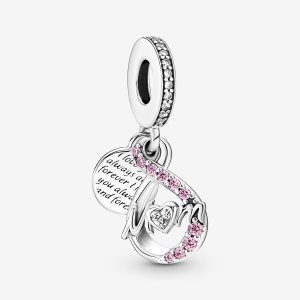 Colgar Pandora Mom Infinity Pave Double Plateados | BHNVOS213