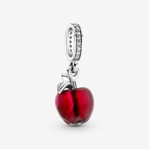 Colgar Pandora Murano Glass Red Apple Plateados | HPVZAQ647