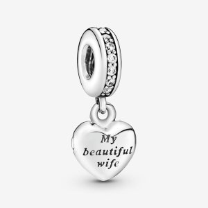 Colgar Pandora My Beautiful Wife Plateados | YFXWUV496