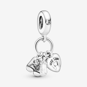 Colgar Pandora My Little Baby Plateados | HALOGS792
