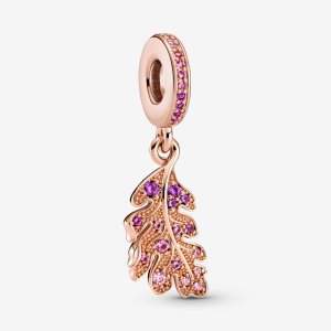 Colgar Pandora Oak Leaf Rosas Dorados | CESRMO348