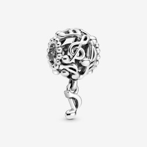 Colgar Pandora Openwork Music Notes Plateados | MUEVLA486